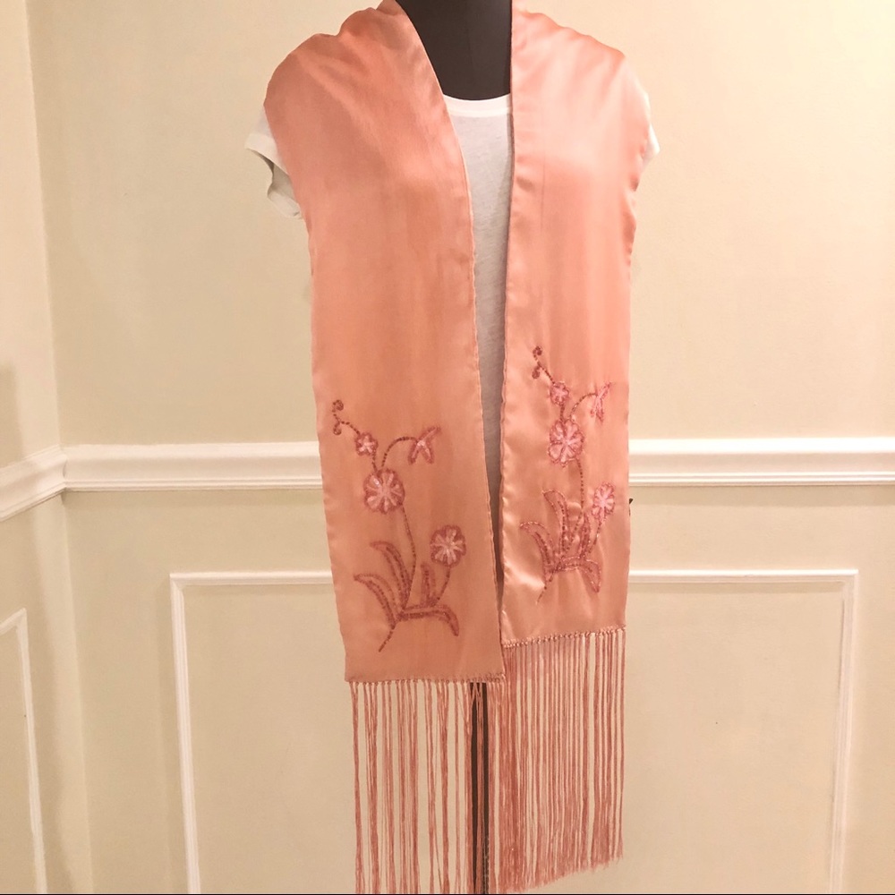 NEW FRANGI Scarf Pink with Beading detail